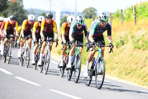 August 16, 2026, Saint Martin De Landelles, Normandie, France: The French Olympic biathlon champion is competing in his first professional cycling raceNthe Polynormande in western FranceNwith the French team Decathlon AG2R La Mondiale on August 16, 2026. Saint Martin De Landelles France - ZUMAh284 20260816_znp_h284_005 Copyright: xRonanxHoussinx