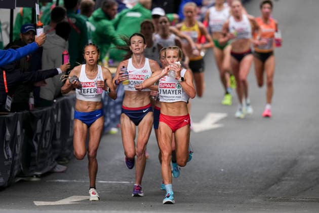 ATHLETICS - European Athletics Championships BIRMINGHAM,ENGLAND,16.AUG.26 - ATHLETICS - European Athletics Championships, Marathon, Women. Image shows Julia Mayer (AUT).  GEPAxpictures xRanjithxKumar