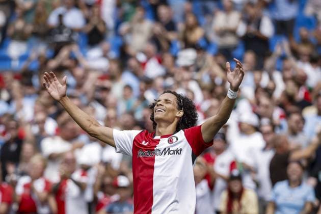ROTTERDAM - Gjivai ZechiÃ«l of Feyenoord celebrates scoring the 1-0 during the Dutch Eredivisie match between Feyenoord and Go Ahead Eagles at Feyenoord stadium De Kuip on August 16, 2026, in Rotterdam, the Netherlands. PIETER STAM DE JONGE ANP Eredivisie 2026-2027 xVIxANPxSportx xxANPxIVx 565612051 originalFilename: 565612051.jpg
