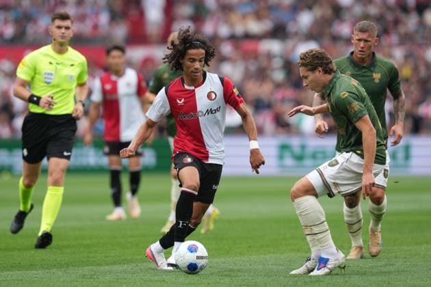 ROTTERDAM , 16-08-2026 , Stadium De Kuip , season 2026 2027 , Dutch Eredivisie football . match between Feyenoord and Go Ahead Eagles, Picture shows Feyenoord player Gjivai Zechiel Feyenoord - Go Ahead Eagles  x205775562x Copyright: