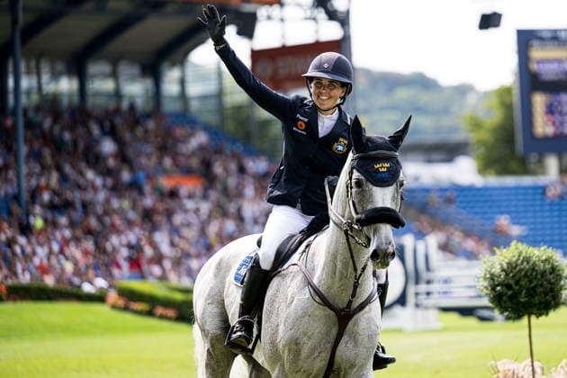 260816 Louise Romeike of Sweden with horse Caspian compete in the Eventing Show Jumping Final during day 6 of the 2026 FEI World Championships on August 16, 2026 in Aachen. Photo: Emma Wallskog BILDBYRAN kod EW EW0687 ridsport equestrian rid-vm 2026 2026 fei world championships bbeng ridsport-vm fälttävlan eventing sverige *** August 16, 2026: Louise Romeike of Sweden, riding Caspian, competes in the Eventing Show Jumping Final on Day 6 of the 2026 FEI World Championships in Aachen. 2026 in Aachen. Photo by Emma Wallskog, BILDBYRAN, code EW EW0687. equestrian sports, riding, 2026 World Championships, 2026 FEI World Championships, BBENG, equestrian sports, World Championships, eventing, Sweden  Copyright: EMMAxWALLSKOG BB260816EW032