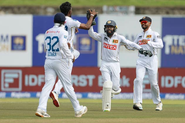 IND vs SL, 1st Test, Day 2 Galle Sri Lanka , Aug 16 (ANI): Sri Lanka s Keshara Nuwantha and teammates celebrate the wicket of India s Rishabh Pant during day 2 of the 1st Test match, at Galle International Stadium in Galle on Sunday. Galle Sri Lanka Copyright: xANIx ANI_20260816147
