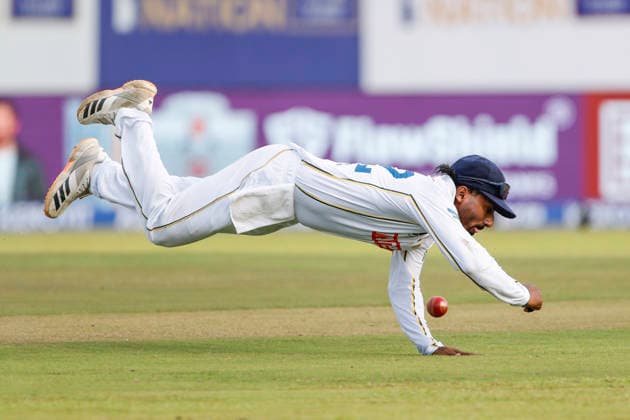 IND vs SL, 1st Test, Day 2 Galle Sri Lanka , Aug 16 (ANI): Sri Lanka s Lahiru Udara fields the ball during day 2 of the 1st Test match against India, at Galle International Stadium in Galle on Sunday. Galle Sri Lanka Copyright: xANIx ANI_20260816242