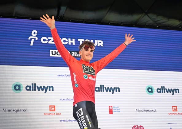Czech Tour cycling race, Stage 4, in Prostredni Becva, Czech Republic, on August 16, 2026. The best Czech Vaclav Jezek from the Kasper crypto4me team. (CTKxPhoto DaliborxGluck) CTKPhotoP2026081603536  CTKPhotoP2026081603536