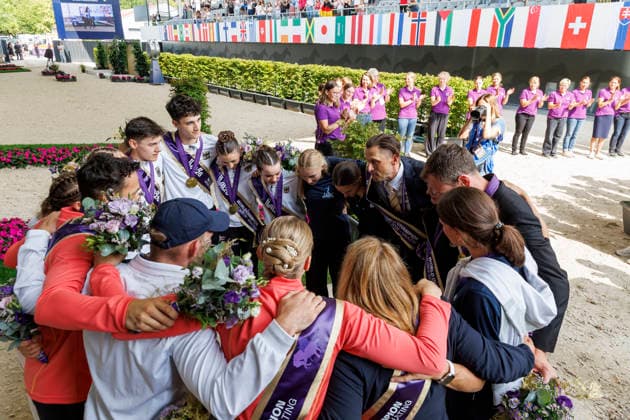 AACHEN - FEI World Championships 2026, AACHEN - FEI World Championships 2026 Team Germany Medal ceremony Medaillenvergabe FEI Vaulting World Championship, WM, Weltmeisterschaft Nations Cup Nationenpreis Mannschaftsentscheidung Teams Aachen, Reitstadion Soers 16. August 2026 - *** AACHEN FEI World Championships 2026, AACHEN FEI World Championships 2026 Team Germany Medal Ceremony FEI Vaulting World Championship Nations Cup Team Competition Teams Aachen, Soers Equestrian Stadium, August 16, 2026