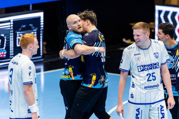 16.08.2026, GER, Handball, Maenner, Saison 26 27, Wartburg-Cup presented by Koetter Security, ThSV Eisenach - TBV Lemgo Lippe Tillman Leu (ThSV Eisenach,99), Peter Walz (ThSV Eisenach,14) 99817 Eisenach Werner-Assmann-Halle Am Sportp Thueringen Deutschland *** August 16, 2026, GER, Handball, Men, 2026–2027 Season, Wartburg Cup presented by Koetter Security, ThSV Eisenach vs. TBV Lemgo Lippe; Tillman Leu (ThSV Eisenach, 99), Peter Walz (ThSV Eisenach, 14); 99817 Eisenach; Werner Assmann; Am Sportpark; Thuringia, Germany