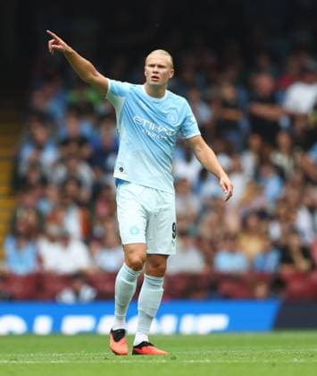 Erling Haaland of Manchester City Arsenal v Manchester City, FA Community Shield, Football, Principality Stadium, Cardiff, Wales, UK - 16 Aug 2026Cardiff Principality Stadium Wales United Kingdom EDITORIAL USE ONLY No use with unauthorised audio, video, data, fixture lists, club league logos or live services. Online in-match use limited to 120 images, no video emulation. No use in betting, games or single club league player publications.  Copyright: xKieranxMcManus Shutterstockx 17070166x