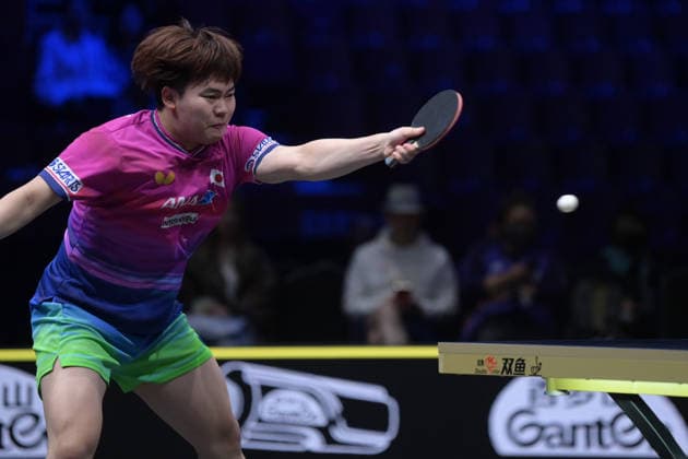 (260816) -- MALMO, Aug. 16, 2026 -- Matsushima Sora hits a return during the men s singles semifinal match between Harimoto Tomokazu of Japan and Matsushima Sora of Japan at the WTT Europe Smash Sweden 2026 in Malmo, Sweden, Aug. 16, 2026. ) (SP)SWEDEN-MALMO Table tennis, Tischtennis WTT EUROPE SMASH 2026-MEN S SINGLES WengxXinyang 