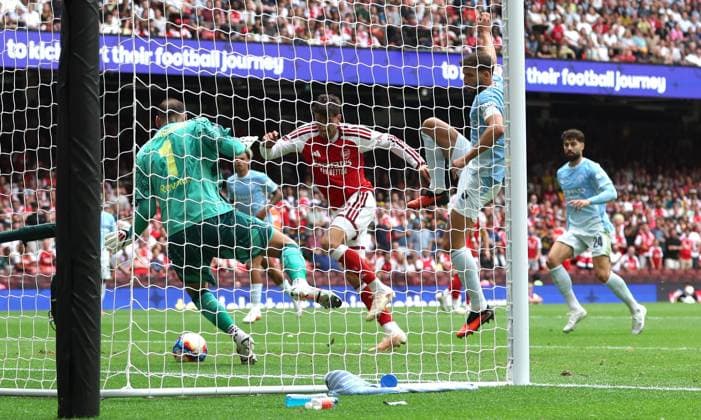 Kai Havertz of Arsenal scores a goal to make the score 2-0 Arsenal v Manchester City, FA Community Shield, Football, Principality Stadium, Cardiff, Wales, UK - 16 Aug 2026Cardiff Principality Stadium Wales United Kingdom EDITORIAL USE ONLY No use with unauthorised audio, video, data, fixture lists, club league logos or live services. Online in-match use limited to 120 images, no video emulation. No use in betting, games or single club league player publications.  Copyright: xKieranxMcManus Shutterstockx 17070166ac
