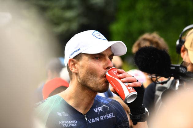 August 16, 2026, Saint Martin De Landelles, Normandie, France: The French Olympic biathlon champion is competing in his first professional cycling raceNthe Polynormande in western FranceNwith the French team Decathlon CMA CGM on August 16, 2026. Emilien Jacquelin Is Competing In His First Professional Cycling Race  - ZUMAh284 20260816_znp_h284_014 Copyright: xRonanxHoussinx