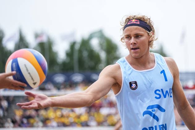 260816 David Ahman of Sweden during the Beach volleyball, Beachvolleyball European Championship, EM, Europameisterschaft final on August 16, 2026 in Stare Jablonki. Photo: Aleksandra Szmigiel BILDBYRAN COP 291 AZ0007 bbeng beachvolleyboll beach volleyball sandvolleyball em cev eurobeachvolley 2026 beachvolleyboll-em beach volleyball european championship final sverige sweden *** August 16, 2026: David Ahman of Sweden during the Beach Volleyball European Championship final on August 16, 2026 in Stare Jablonki. Photo by Aleksandra Szmigiel. BILDBYRAN COP 291 AZ0007 bbeng beach volleyball sand volleyball EM CEV EuroBeachVolley 2026 beach volleyball EM beach volleyball European Championship final Sweden  Copyright: ALEKSANDRAxSZMIGIEL BB260816BB324
