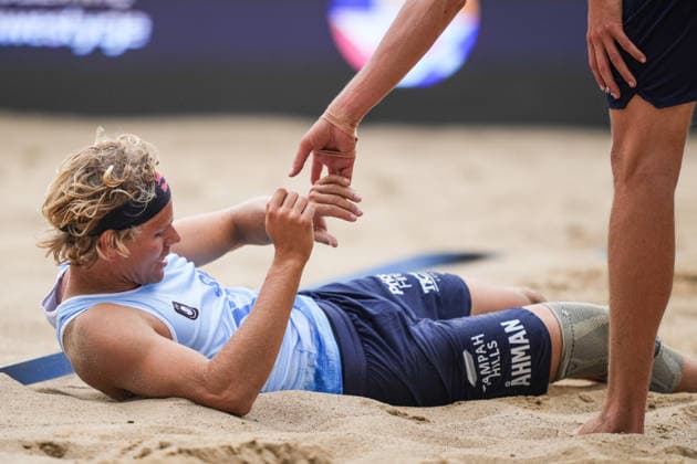 260816 David Ahman of Sweden during the Beach volleyball, Beachvolleyball European Championship, EM, Europameisterschaft final on August 16, 2026 in Stare Jablonki. Photo: Aleksandra Szmigiel BILDBYRAN COP 291 AZ0007 bbeng beachvolleyboll beach volleyball sandvolleyball em cev eurobeachvolley 2026 beachvolleyboll-em beach volleyball european championship final sverige sweden *** August 16, 2026: David Ahman of Sweden during the Beach Volleyball European Championship final on August 16, 2026 in Stare Jablonki. Photo by Aleksandra Szmigiel. BILDBYRAN COP 291 AZ0007 bbeng beach volleyball sand volleyball EM CEV EuroBeachVolley 2026 beach volleyball EM beach volleyball European Championship final Sweden  Copyright: ALEKSANDRAxSZMIGIEL BB260816BB328