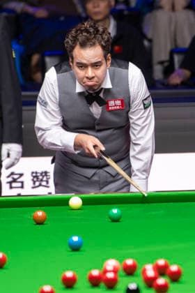 (260816) -- TAIYUAN, Aug. 16, 2026 -- Noppon Saengkham reacts during the final match between Mark Selby of England and Noppon Saengkham of Thailand at China Open 2026 snooker tournament in Taiyuan, north China s Shanxi Province, Aug. 16, 2026. ) (SP)CHINA-TAIYUAN-SNOOKER-CHINA OPEN-FINAL CaoxYang 