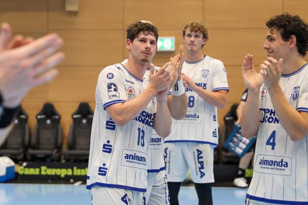 16.08.2026 ,xgox, Handball - Wartburg Cup ThSV Eisenach - TBV Lemgo-Lippe emspor, v.l. Levin Wanner (Lemgo, 18) Jubel ueber den Sieg, Jubel nach Spielende Eisenach *** August 16, 2026, xgox, Handball Wartburg Cup: ThSV Eisenach vs. TBV Lemgo Lippe emspor; from left: Levin Wanner (Lemgo), 18; Celebrating the victory; Celebrations after the game in Eisenach