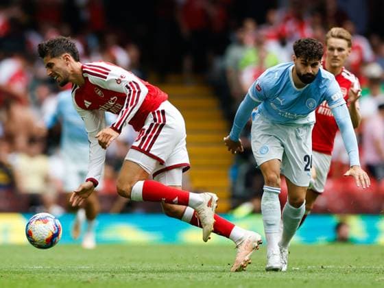 Kai Havertz of Arsenal in action against Josko Gvardiol of Manchester City Arsenal v Manchester City, FA Community Shield, Principality Stadium, Cardiff, UK - 16 Aug 2026Cardiff Principality Stadium United Kingdom EDITORIAL USE ONLY No use with unauthorised audio, video, data, fixture lists, club league logos or live services. Online in-match use limited to 120 images, no video emulation. No use in betting, games or single club league player publications.  Copyright: xMattxImpey Shutterstockx 17096419dh