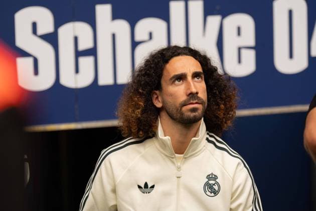 16.08.2026: Fußball: FC Schalke 04 - Real Madrid, Testspiel in der Veltins Arena Gelsenkirchen. Ankunft im Stadion Marc Cucurella (Real Madrid, 17) WICHTIGER HINWEIS: Gemäß den Vorgaben der DFL und des DFB ist es untersagt, in dem Stadion und oder vom Spiel angefertigte Fotoaufnahmen in Form von Sequenzbildern und oder videoähnlichen Fotostrecken zu verwerten bzw. verwerten zu lassen. *** August 16, 2026: Soccer – FC Schalke 04 vs. Real Madrid, friendly match at the Veltins Arena in Gelsenkirchen; Marc Cucurella of Real Madrid arrives at the stadium, 17 IMPORTANT NOTICE: In accordance with the guidelines of the DFL and the DFB, it is prohibited to use or allow the use of photographs taken inside the stadium and or during the match in the form of sequential images and or video-like photo series. Copyright: xJamesxZabelx