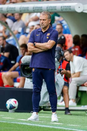 Hansi Flick FC Barcelona, Barca Trainer) , Schweiz, Fussball, Testspiel, 2026 2027, FC Basel vs. FC Barcelona, 16.08.2026, Basel Sankt Jakob Park Schweiz *** Hansi Flick, FC Barcelona, Coach, Switzerland, Soccer, Friendly Match, 2026–2027, FC Basel vs. FC Barcelona, August 16, 2026, St. Jakob Park, Basel, Switzerland Copyright: xGrantxHubbsx