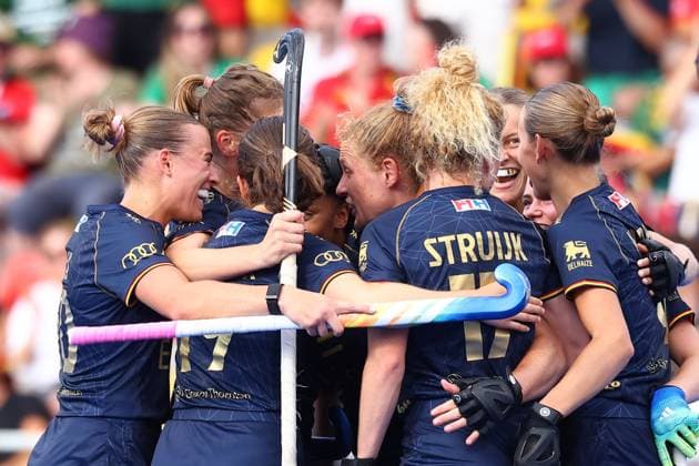 Belgium v New Zealand - FIH Women s Hockey World Cup 2026 WAVRE, BELGIUM - AUGUST 16 : Emma Puvrez of Belgium celebrating scoring a goal pictured during the FIH Women s Hockey World Cup 2026 first phase group pool C match between Belgium and New Zealand pictured on August 16, 2026 in Wavre, Belgium, 16-08-26 Wavre Belgium  Copyright: xXpix