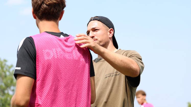 16.08.2026, xrekx, Fussball Testspiel, SV Auersmacher - SV Elversberg v.l. Maurice Krattenmacher (SV 07 Elversberg) Luca Schnellbacher (SV 07 Elversberg) (DFL DFB REGULATIONS PROHIBIT ANY USE OF PHOTOGRAPHS as IMAGE SEQUENCES and or QUASI-VIDEO) Auersmacher *** August 16, 2026, xrekx, Soccer Friendly Match, SV Auersmacher vs. SV Elversberg, Maurice Krattenmacher (SV 07 Elversberg), Luca Schnellbacher (SV 07 Elversberg). DFL and DFB regulations prohibit any use of photographs as image sequences and or quasi-video. Auersmacher
