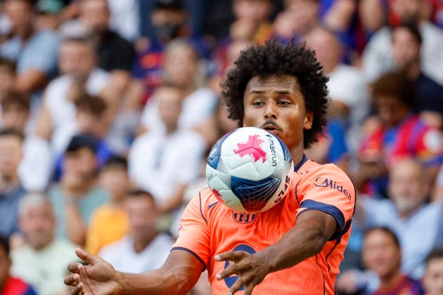 Karim Adeyemi FC Barcelona, Barca 14) am Ball , Schweiz, Fussball, Testspiel, 2026 2027, FC Basel vs. FC Barcelona, 16.08.2026, Basel Sankt Jakob Park Schweiz *** Karim Adeyemi, FC Barcelona, No. 14, Switzerland, soccer, friendly match, 2026–2027, FC Basel vs. FC Barcelona, August 16, 2026, St. Jakob Park, Basel, Switzerland Copyright: xGrantxHubbsx