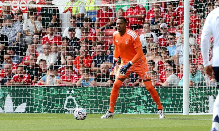 UK: Nottingham Forest v Stade Brestois 29, Friendly, 16 August 2026 Nottingham Forest goalkeeper John Victor Nottingham The City Ground Nottinghamshire England Copyright: xDanxWestwell:xSPORTPIX.ORG.UKx