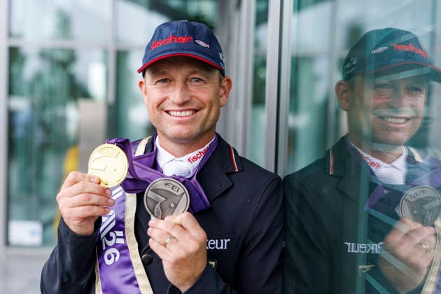 AACHEN - FEI World Championships 2026, AACHEN - FEI World Championships 2026 JUNG Michael (GER) Impression Medaille FEI Eventing World Championship, WM, Weltmeisterschaft Jumping Final Team & Individual Aachen, Reitstadion Soers 16. August 2026 - *** AACHEN FEI World Championships 2026, AACHEN FEI World Championships 2026 JUNG Michael GER Commemorative Medal FEI Eventing World Championship Jumping Final Team Individual Aachen, Soers Equestrian Stadium, August 16, 2026