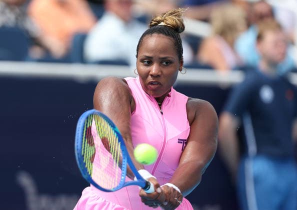 August 16, 2026, Mason, Ohio, USA: TAYLOR TOWNSEND of USA during the match against E. Rybakina of Kazakhstan in the second round of tennis tournament WTA, Tennis Damen 1000 Cincinnati Open in Mason, USA. Townsend lost 3:6, 4:6. Tennis: Cincinnati Open - Taylor Townsend 3:6, 4:6 Elena Rybakina  - ZUMAc278 20260816_zsp_c278_030 Copyright: xMarcinxCholewinskix