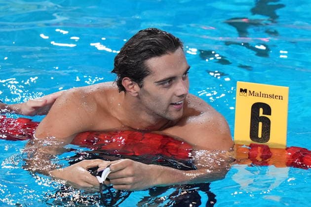 Thomas Ceccon win silver medal in the Men s 100m backstroke at the Swimming European Aquatics Championships Paris 2026, Paris, August 15 , 2026  Copyright: xDavidexSpada LaPressex