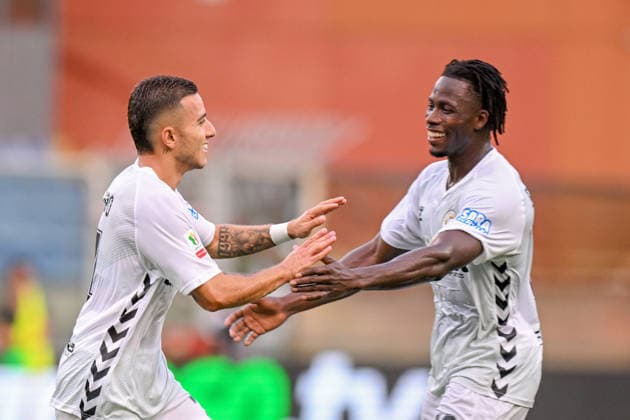 Ascoli s Andrea Silipo celebrates after scoring a goal for his team during the Italian Cup soccer match between Genoa and Ascoli at the Luigi Ferraris Stadium in Genoa, Italy - Sunday, August 16, 2026. - Soccer .  Copyright: xTanoxPecoraro LaPressex