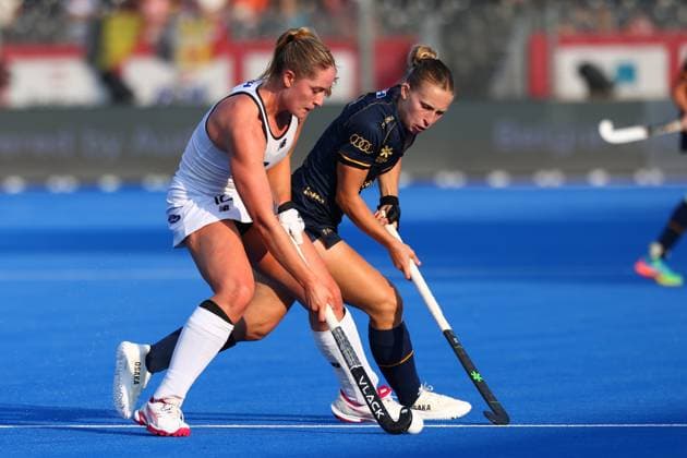 Belgium v New Zealand - FIH Women s Hockey World Cup 2026 WAVRE, BELGIUM - AUGUST 16 : Justine Rasir of Belgium in action pictured during the FIH Women s Hockey World Cup 2026 first phase group pool C match between Belgium and New Zealand pictured on August 16, 2026 in Wavre, Belgium, 16-08-26 Wavre Belgium  Copyright: xXpix