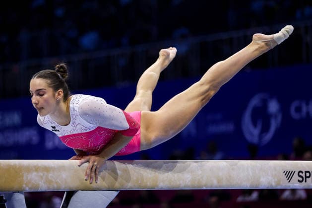 36th European Championships and 15th European Junior Championships in WomenÂ s Artistic Gymnastics - Finals Helen Kevric of Germany competes on the Balance beam during Senior Women™s Team Final on day 4 of the 2026 Women s Artistic Gymnastics European Championships at Arena Zagreb on August 16, 2026 in Zagreb, Croatia.  IgorxKralj PIXSELL