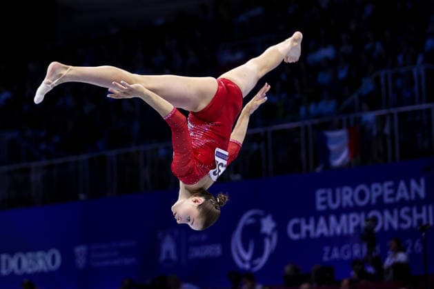 36th European Championships and 15th European Junior Championships in WomenÂ s Artistic Gymnastics - Finals Anna Kalmykova of Russia competes on the Balance beam during Senior Women™s Team Final on day 4 of the 2026 Women s Artistic Gymnastics European Championships at Arena Zagreb on August 16, 2026 in Zagreb, Croatia.  IgorxKralj PIXSELL