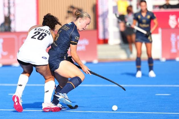 Belgium v New Zealand - FIH Women s Hockey World Cup 2026 WAVRE, BELGIUM - AUGUST 16 : Charlotte Englebert of Belgium in action pictured during the FIH Women s Hockey World Cup 2026 first phase group pool C match between Belgium and New Zealand pictured on August 16, 2026 in Wavre, Belgium, 16-08-26 Wavre Belgium  Copyright: xXpix