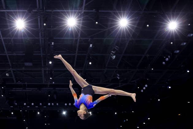 36th European Championships and 15th European Junior Championships in WomenÂ s Artistic Gymnastics - Finals Naomi Visser of Netherlands competes on the Balance beam during Senior Women™s Team Final on day 4 of the 2026 Women s Artistic Gymnastics European Championships at Arena Zagreb on August 16, 2026 in Zagreb, Croatia.  IgorxKralj PIXSELL