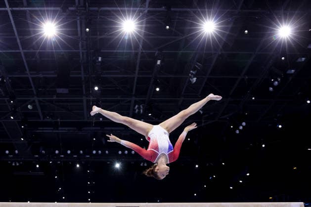 36th European Championships and 15th European Junior Championships in WomenÂ s Artistic Gymnastics - Finals Morgane Osyssek-Reimer of France competes on the Balance beam during Senior Women™s Team Final on day 4 of the 2026 Women s Artistic Gymnastics European Championships at Arena Zagreb on August 16, 2026 in Zagreb, Croatia.  IgorxKralj PIXSELL