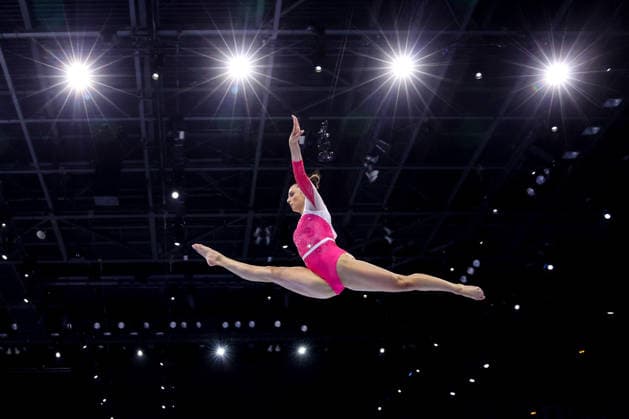 36th European Championships and 15th European Junior Championships in WomenÂ s Artistic Gymnastics - Finals Pauline Schaefer-Betz of Germany competes on the Balance beam during Senior Women™s Team Final on day 4 of the 2026 Women s Artistic Gymnastics European Championships at Arena Zagreb on August 16, 2026 in Zagreb, Croatia.  IgorxKralj PIXSELL