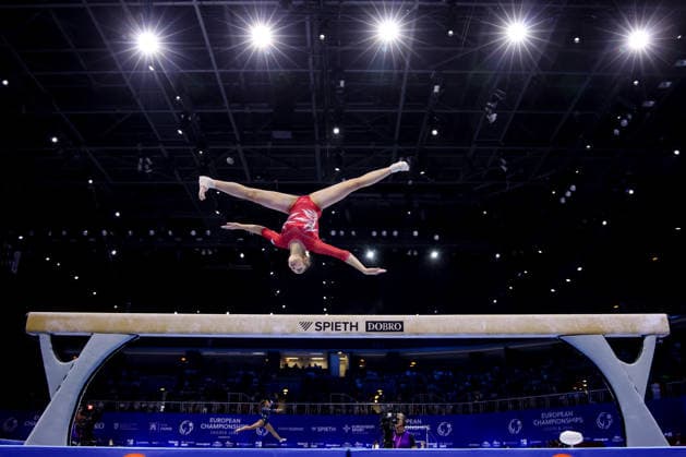 36th European Championships and 15th European Junior Championships in WomenÂ s Artistic Gymnastics - Finals Liudmila Roshchina of Russia competes on the Balance beam during Senior Women™s Team Final on day 4 of the 2026 Women s Artistic Gymnastics European Championships at Arena Zagreb on August 16, 2026 in Zagreb, Croatia.  IgorxKralj PIXSELL