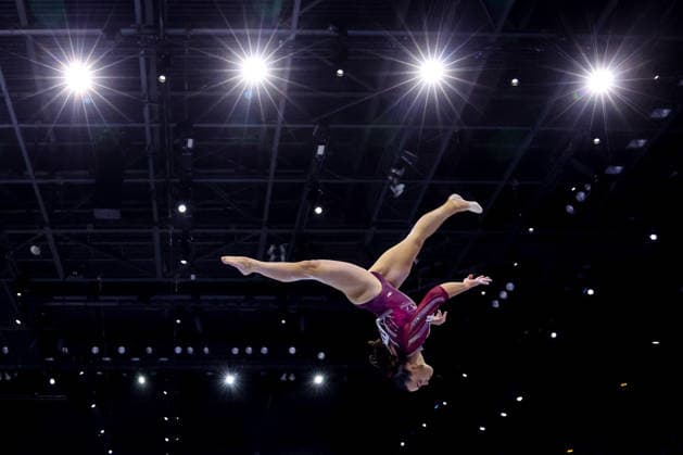 36th European Championships and 15th European Junior Championships in WomenÂ s Artistic Gymnastics - Finals Alba Petisco of Spain competes on the Balance beam during Senior Women™s Team Final on day 4 of the 2026 Women s Artistic Gymnastics European Championships at Arena Zagreb on August 16, 2026 in Zagreb, Croatia.  IgorxKralj PIXSELL