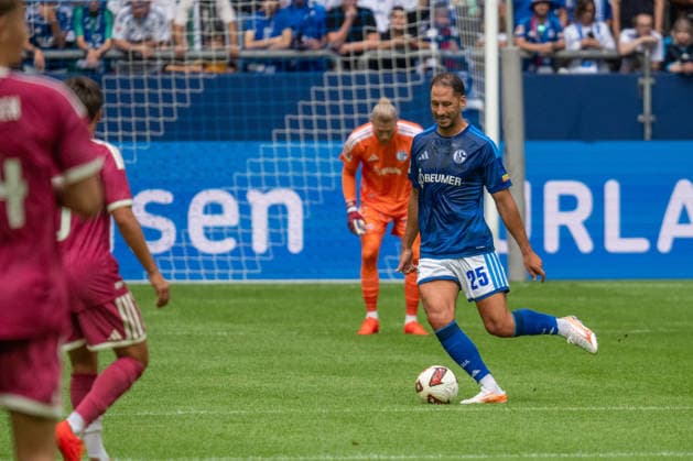 Nikola Katic (FC Schalke 04, 25), GER FC Schalke 04 vs. Real Madrid, Fussball-Vereine Freundschaftsspiele 2026 27, KW33, 16.08.2026 GER FC Schalke 04 vs. Real Madrid, Fussball-Vereine Freundschaftsspiele 2026 27, KW33, 16.08.2026 Gelsenkirchen *** Nikola Katic, FC Schalke 04, 25, GER FC Schalke 04 vs. Real Madrid, Soccer Club Friendly Matches 2026–27, Week 33, August 16, 2026, GER FC Schalke 04 vs. Real Madrid, Soccer Club Friendly Matches 2026–27, Week 33, August 16, 2026, Gelsenkirchen Copyright: xEibner-Pressefoto FabianxFriesex EP_FFE