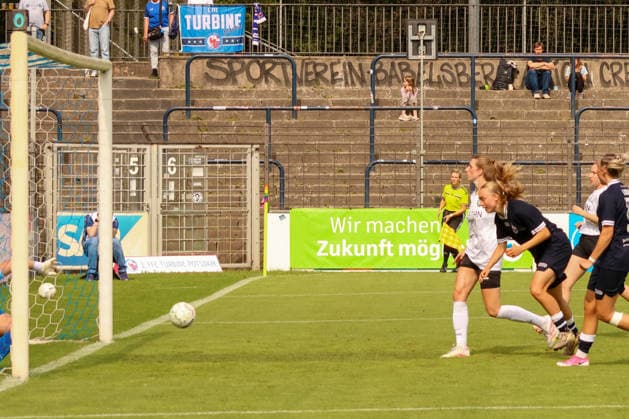 2026-08-16 , FSV Babelsberg 74 vs Turbine Potsdam, Frauen, DFB-Pokal 1. Runde , Karl-Liebknecht-Stadion Tor für Turbine Potsdam Brandenburg Germany *** August 16, 2026, FSV Babelsberg 74 vs. Turbine Potsdam, Women, DFB Cup First Round, Karl Liebknecht Stadium, Goal for Turbine Potsdam, Brandenburg, Germany