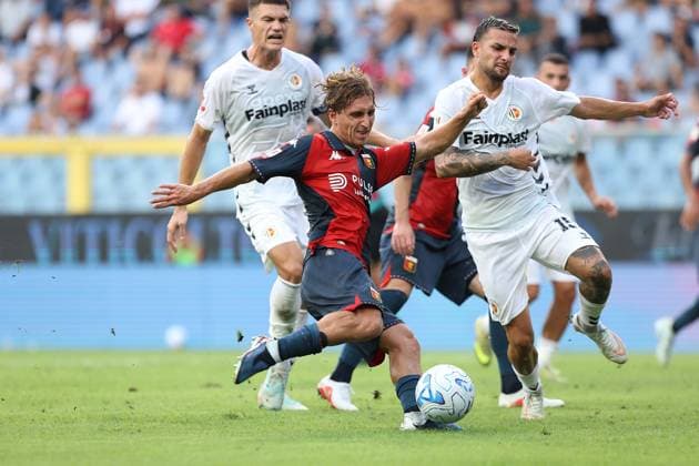 Foto IPP ACGE Genova 16 08 2026 32°Coppa Italia 2026 2027 Genoa-Ascoli nella foto: Tommaso Baldanzi reliazza il gol del 2-1 Italy Photo Press World Copyright Genova italy Italia ITALY  Copyright: xR4924_italyphotopressx