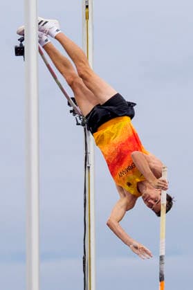 BIRMINGHAM, GREAT BRITAIN - AUGUST 16, 2026 : Gillian LADWIG (GER Germany) competing in the pole vault final during the European Athletics Championships at Alexander Stadium on August 16, 2026 in Birmingham, Great Britain. Great Britain Copyright: xLeahxKohringx
