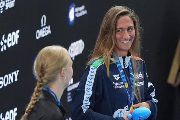 Simona Quadarella win gold medal in the Women s 400m freestyle at the Swimming European Aquatics Championships Paris 2026, Paris, August 15 , 2026  Copyright: xDavidexSpada LaPressex