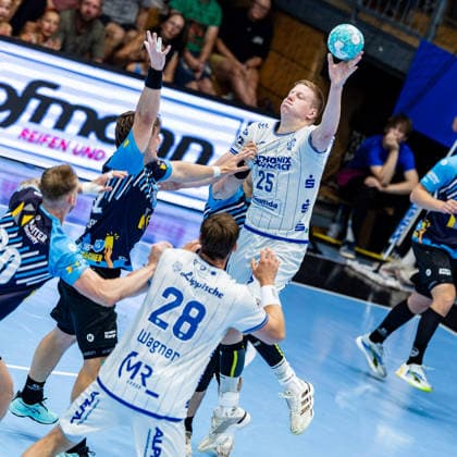 16.08.2026, GER, Handball, Maenner, Saison 26 27, Wartburg-Cup presented by Koetter Security, ThSV Eisenach - TBV Lemgo Lippe Niels Gerardus Versteijnen (TVB Lemgo-Lippe) 99817 Eisenach Werner-Assmann-Halle Am Sportp Thueringen Deutschland *** August 16, 2026, GER, Handball, Men, 2026–2027 Season, Wartburg Cup presented by Koetter Security, ThSV Eisenach vs. TBV Lemgo Lippe, Niels Gerardus Versteijnen, TVB Lemgo Lippe, 99817 Eisenach, Werner Assmann, Halle Am Sportp, Thuringia, Germany