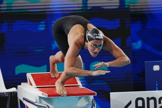 Simona Quadarella win gold medal in the Women s 400m freestyle at the Swimming European Aquatics Championships Paris 2026, Paris, August 16, 2026  Copyright: xGianxMattiaxD™alberto LaPressex
