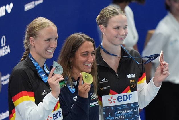 Simona Quadarella win gold medal in the Women s 400m freestyle at the Swimming European Aquatics Championships Paris 2026, Paris, August 15 , 2026  Copyright: xDavidexSpada LaPressex