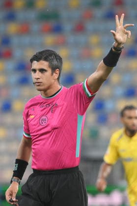 SOCCER - Coppa Italia - Frosinone Calcio vs. SS Juve Stabia Photo by IPA ABACAPRESS.COM87549682 - Referee Marco Di Loreto gestures during the Coppa Italia Freccia Rossa match between Frosinone Calcio and SS Juve Stabia at Benito Stirpe Stadium Frosinone Italy  Copyright: xIPAxSport ABACAx