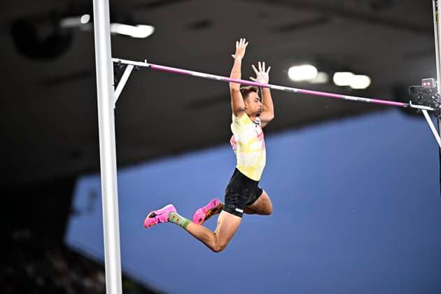 European Athletics Championships Birmingham 2026 - day 7 BIRMINGHAM, ENGLAND - AUGUST 16 : Philtjens Ylio (BEL) in action during the pole vault on day 7 of the Birmingham 2026 European Athletics Championships on August 16, 2026 in Birmingham, England, 16 08 2026 Birmingham ENGLAND  Copyright: xTomasxSiskx