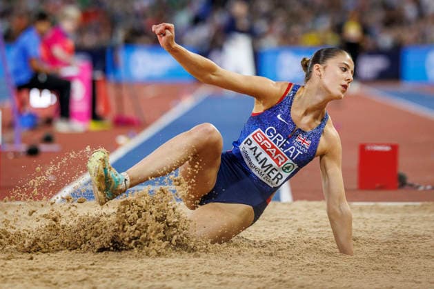 BIRMINGHAM, GREAT BRITAIN - AUGUST 16, 2026: Molly PALMER (GBR Great Britain) competing in the long jump during the European Athletics Championships at Alexander Stadium on August 16, 2026 in Birmingham, Great Britain. Great Britain Copyright: xAxelxKohringx