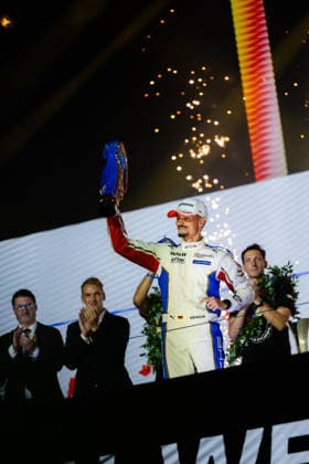 2026 FORMULA E LONDON ePRIX World Championship, WM, Weltmeisterschaft Podium WEHRLEIN Pascal (ger), Porsche Formula E Team, Porsche 99X Electric, portrait during the London ePrix, 16th and 17th round of the 2025-26 ABB FIA Formula E World Championship, on the ExCel London Circuit from August 14 to 16, 2026 in London, United Kingdom -  Copyright: xGERMAINxHAZARDx